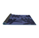 Thickness of Patterned Dark Slate Blue Rug, pat3000blu