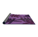 Thickness of Patterned Plum Velvet Purple Rug, pat3000pur