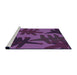 Sideview of Machine Washable Transitional Plum Velvet Purple Rug, wshpat3000pur