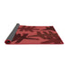 Thickness of Patterned Cranberry Red Rug, pat3000rd