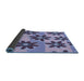 Thickness of Patterned Deep Periwinkle Purple Rug, pat3001blu