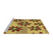 Sideview of Machine Washable Transitional Mahogany Brown Rug, wshpat3001brn