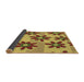 Thickness of Patterned Mahogany Brown Rug, pat3001brn