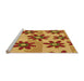 Sideview of Machine Washable Transitional Red Rug, wshpat3001org