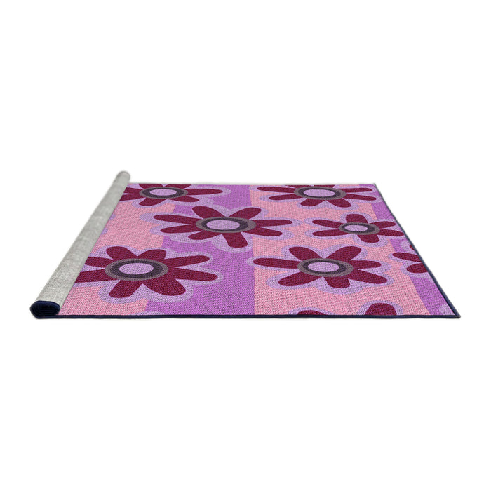 Sideview of Machine Washable Transitional Violet Purple Rug, wshpat3001pur