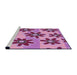 Sideview of Machine Washable Transitional Violet Purple Rug, wshpat3001pur