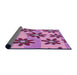 Thickness of Patterned Violet Purple Rug, pat3001pur