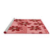 Sideview of Machine Washable Transitional Red Rug, wshpat3001rd