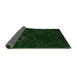 Thickness of Patterned Deep Emerald Green Rug, pat3002grn