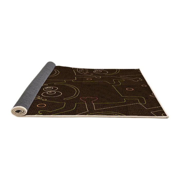 Thickness of Patterned Black Rug, pat3002org