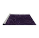 Sideview of Machine Washable Transitional Purple Rug, wshpat3002pur