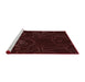 Sideview of Machine Washable Transitional Chocolate Brown Rug, wshpat3002rd