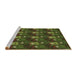 Sideview of Machine Washable Transitional Chocolate Brown Rug, wshpat3003brn