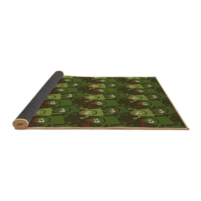 Thickness of Patterned Milk Chocolate Brown Rug, pat3003brn