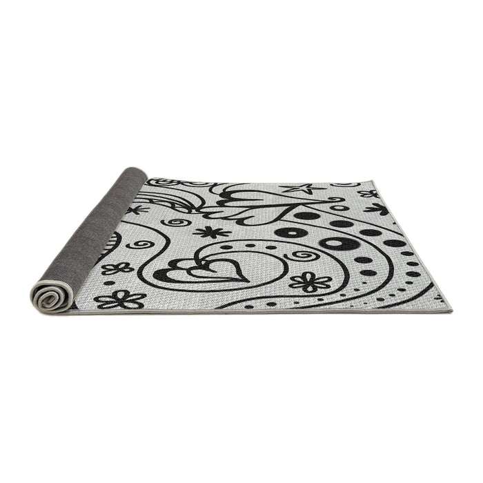 Thickness of Patterned Platinum Gray Rug, pat3004gry