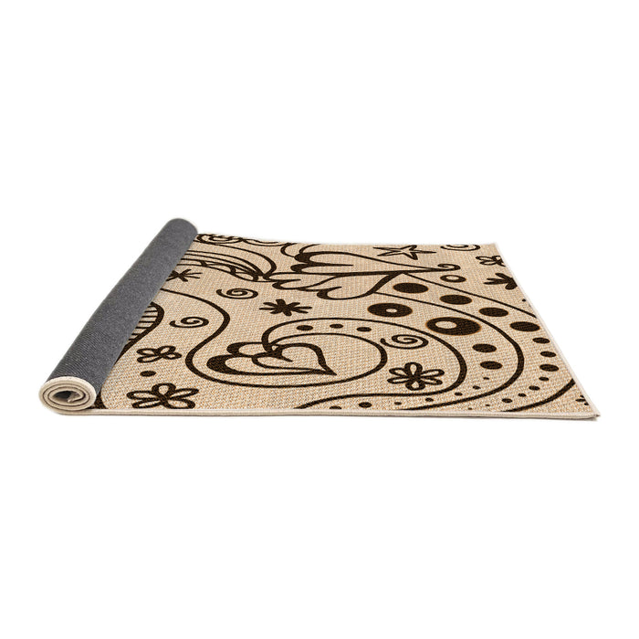 Thickness of Patterned Saddle Brown Rug, pat3004org