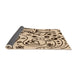 Thickness of Patterned Saddle Brown Rug, pat3004org