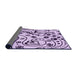 Thickness of Patterned Purple Rug, pat3004pur