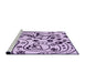 Sideview of Machine Washable Transitional Purple Rug, wshpat3004pur