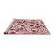 Sideview of Machine Washable Transitional Light Red Pink Rug, wshpat3004rd