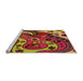 Sideview of Machine Washable Transitional Cranberry Red Rug, wshpat3005org