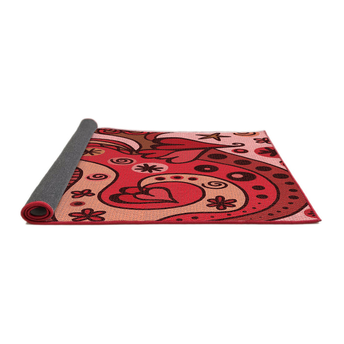 Thickness of Patterned Red Rug, pat3005rd
