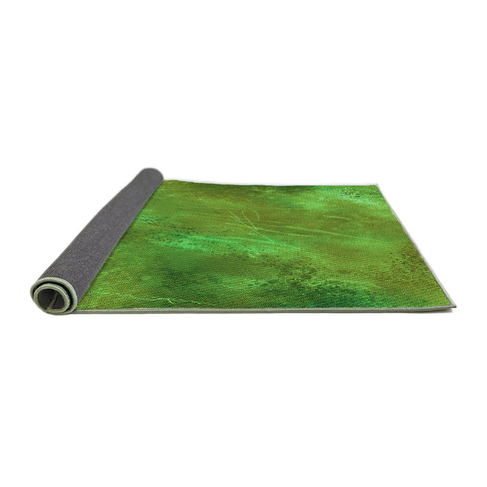 Thickness of Patterned Green Rug, pat3006grn