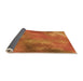 Thickness of Patterned Neon Orange Rug, pat3006org