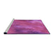 Sideview of Machine Washable Transitional Deep Pink Rug, wshpat3006pur