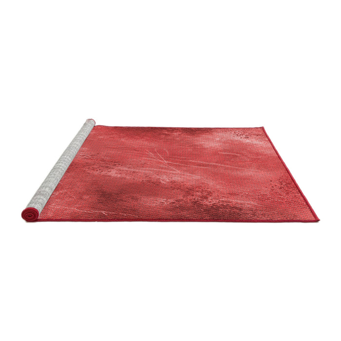 Sideview of Machine Washable Transitional Red Rug, wshpat3006rd