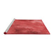 Sideview of Machine Washable Transitional Red Rug, wshpat3006rd