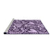 Sideview of Machine Washable Transitional Blossom Pink Rug, wshpat3007pur