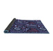 Thickness of Patterned Medium Slate Blue Rug, pat3008blu