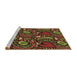 Sideview of Machine Washable Transitional Dark Golden Brown Rug, wshpat3008brn