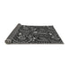 Thickness of Patterned Charcoal Black Rug, pat3008gry