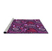 Sideview of Machine Washable Transitional Plum Velvet Purple Rug, wshpat3008pur