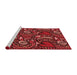 Sideview of Machine Washable Transitional Red Rug, wshpat3008rd