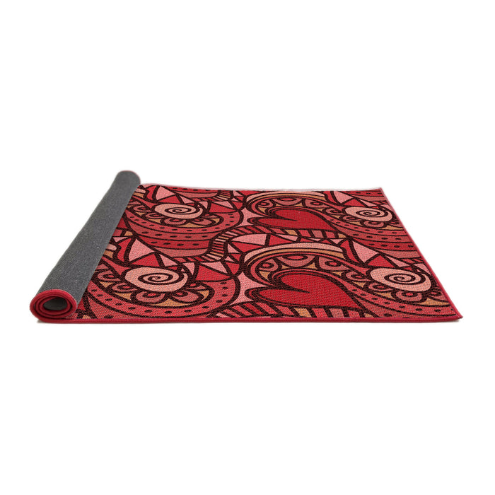 Thickness of Patterned Red Rug, pat3008rd