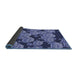 Thickness of Patterned Sky Blue Rug, pat3009blu