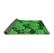 Thickness of Patterned Green Rug, pat3009grn