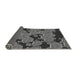 Thickness of Patterned Dark Gray Black Rug, pat3009gry