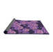 Thickness of Patterned Orchid Purple Rug, pat3009pur