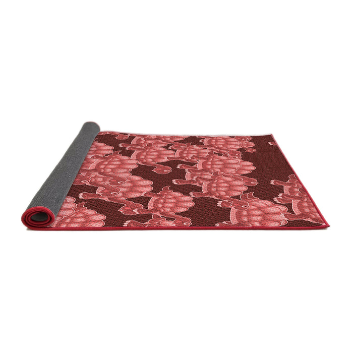 Thickness of Patterned Red Rug, pat3009rd