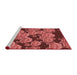 Sideview of Machine Washable Transitional Red Rug, wshpat3009rd