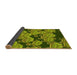 Thickness of Patterned Green Rug, pat3009yw