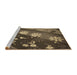 Sideview of Machine Washable Transitional Chocolate Brown Rug, wshpat301brn