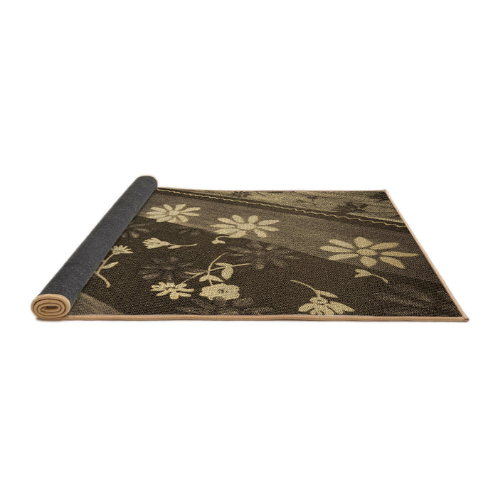 Thickness of Patterned Milk Chocolate Brown Rug, pat301brn