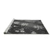 Sideview of Machine Washable Transitional Gunmetal Gray Rug, wshpat301gry