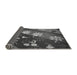 Thickness of Patterned Gunmetal Gray Rug, pat301gry