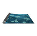 Thickness of Patterned Deep Sky Blue Rug, pat301lblu